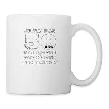 Je n'ai pas 50 ans - Mug blanc - blanc - Droite