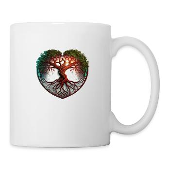 Baum des Lebens Ökologie Natur Herz - Tasse - Weiß - Rechts