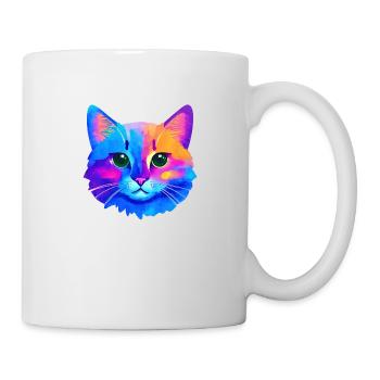 Katze Katzenhaar Haustier Kätzchen Hauskatze Kater - Tasse - Weiß - Rechts