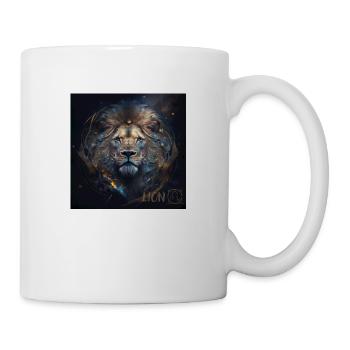T-shirt signe astrologique Lion rayé noir - Mug blanc - blanc - Droite