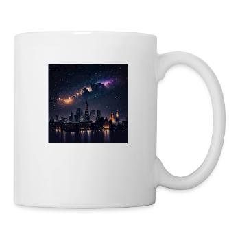 Skyline London at night - Mug - white - Right