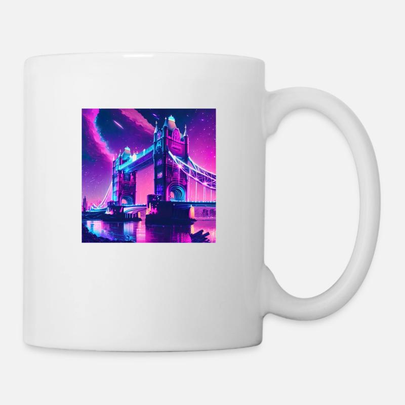 Skyline Londres Nuit 2 - Mug blanc - blanc