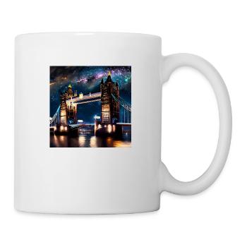 Tower Bridge London Nachts - Tasse - Weiß - Rechts