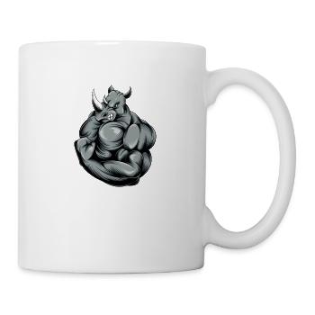 Männer Einhorn (Nashorn) muskulös - Tasse - Weiß - Rechts