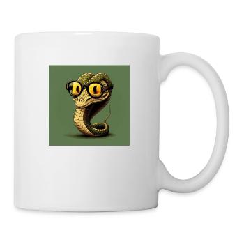 The retro spectacle snake - Mug - white - Right