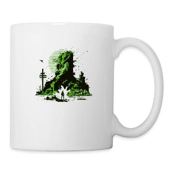 Science Fiction Artwork in 8 Bit Video Game Graphics - Mug - white - Right