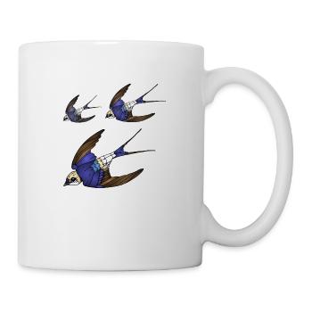 Vögel - Tasse - Weiß - Rechts