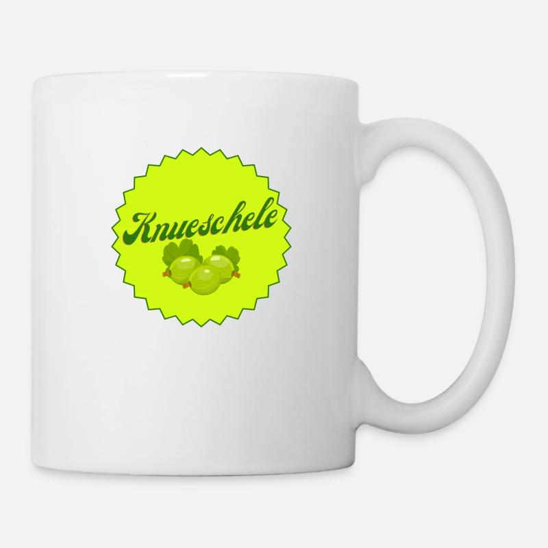 Knueschele Knuerschele Knurschele Stachelbeeren - Tasse - Weiß