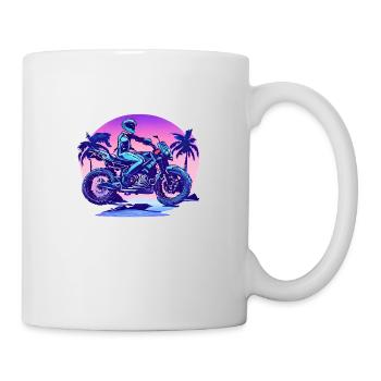 Moto Motocross Motocycliste Fan de moto - Mug blanc - blanc - Droite