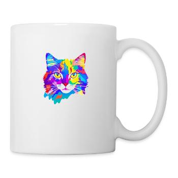 Kätzchen Hauskatze Katze Katzenhaar Haustier Kater - Tasse - Weiß - Rechts