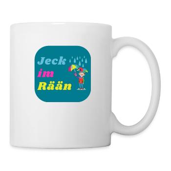 Jeck im Rään Regen Köln Kölsch Kölle Clown - Tasse - Weiß - Rechts