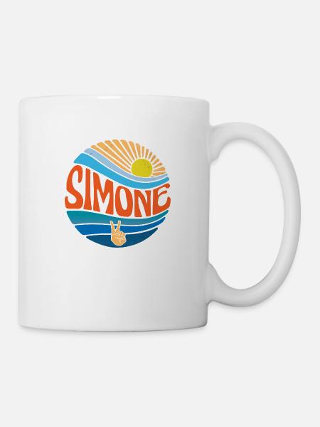 Simone Hemd Vintage Sunset Simone Groovy Tie Dye - Tasse - Weiß