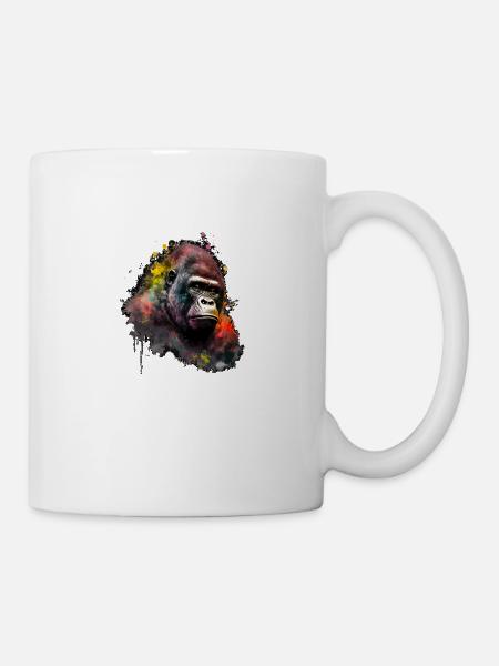 Abstract Gorilla n°3 - Tasse - Weiß