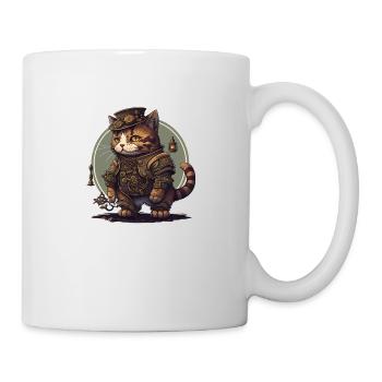 steampunk cat - Mug - white - Right