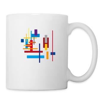 Bauklotz Architektur - Farben Muster - Tasse - Weiß - Rechts