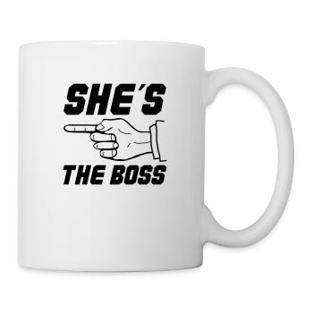 shes the boss - Mug - white - Right