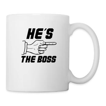hes the boss - Mug - white - Right