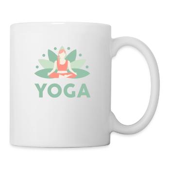 Yoga, meditation, lotus flower, rest, relaxation, joy - Mug - white - Right