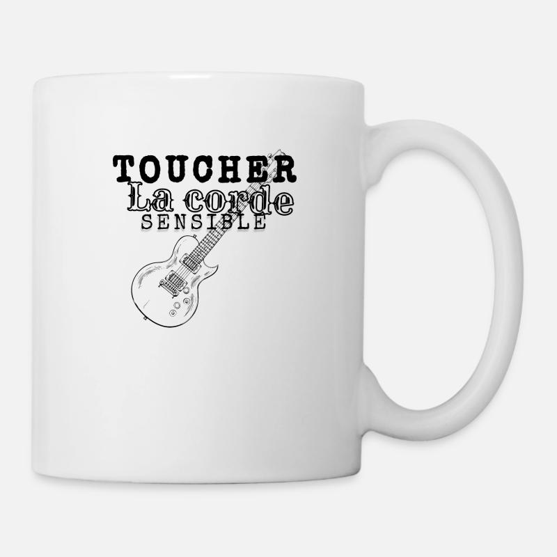 Touching the Guitar Heartstrings - Mug - white