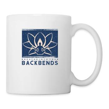 Yoga, breathing, meditating, relaxing, lotus position - Mug - white - Right