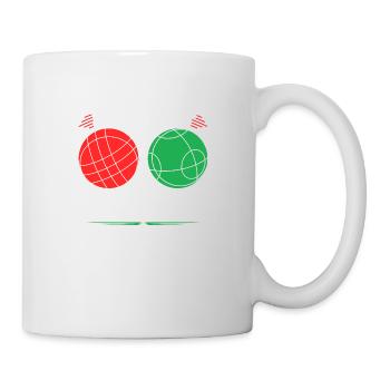 Ask Me About My Bocce Balls, Funny Bocci - Tasse - Weiß - Rechts