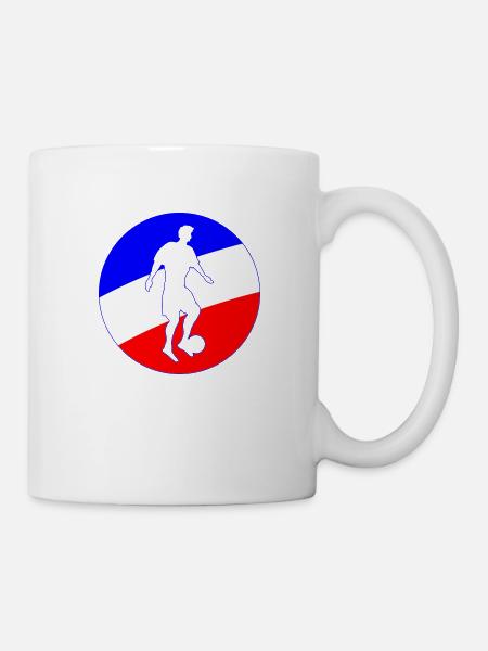 France Soccer - Tasse - Weiß