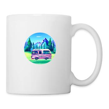 Caravane Camping Camping-car Gift Camp Camping - Mug blanc - blanc - Droite
