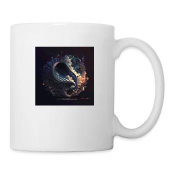 Crane abstrait n°11 - Mug blanc - blanc - Droite