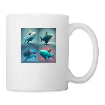 summer blue - Mug blanc - blanc - Droite