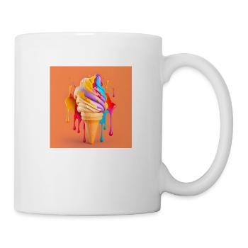 Eis mit Farbspritzern gegen - Tasse - Weiß - Rechts
