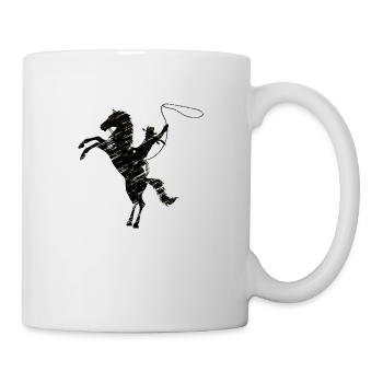 Cowboy Funny Cowboy Hat Wild Western Country - Mug blanc - blanc - Droite