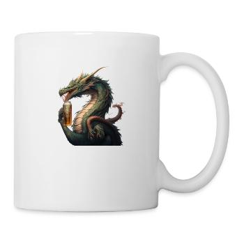 Dangereux dragon chinois et sa bière - Mug blanc - blanc - Droite