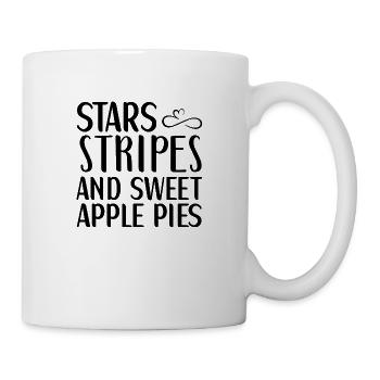 Stars Stripes and sweet Apple Pies - Mug - white - Right