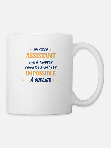 Un super assistant dur a trouver difficile a quitt - Mug blanc - blanc