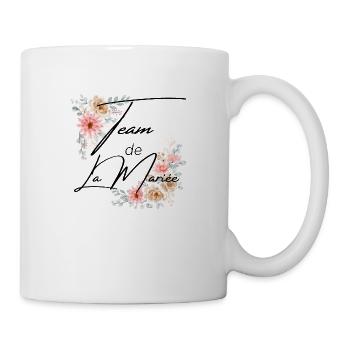Team de la mariée floral - Mug blanc - blanc - Droite