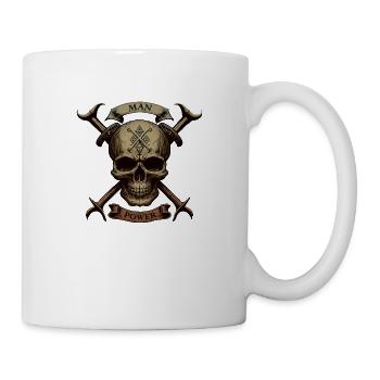 Skull MAN POWER - Mug - white - Right