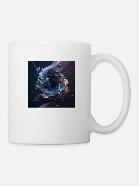 Abstrakte Digitale Kunst n°13 - Tasse - Weiß