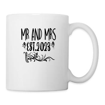 Mr and Mrs Est. 2023 - Tasse - Weiß - Rechts