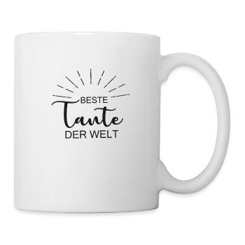 Beste Tante der Welt, Patentante, Geschenk Tante - Tasse - Weiß - Rechts