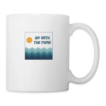 Go with the Flow - Tasse - Weiß - Rechts