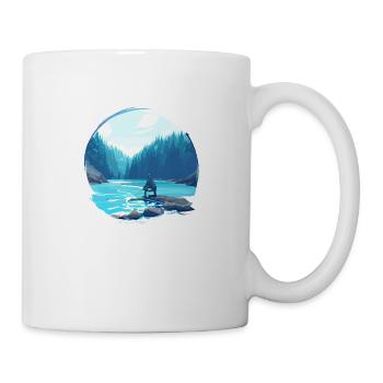Fishing Fishing Fishing Fishing Fishing Hooks - Mug - white - Right