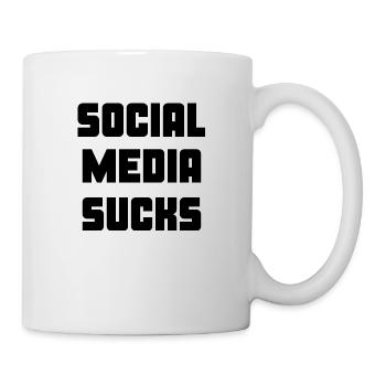 Les médias sociaux sont nuls - Mug blanc - blanc - Droite