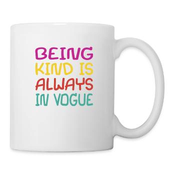 Kindness saying in children's font - Mug - white - Right