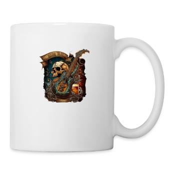 Heavy Metal Guitare électrique et bière - Mug blanc - blanc - Droite