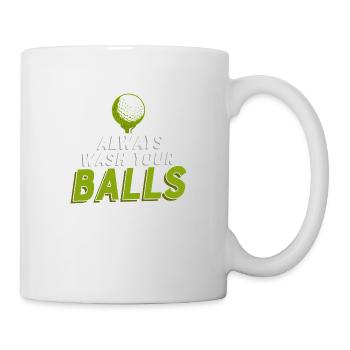 Lavez toujours vos balles Golf Golf Golf - Mug blanc - blanc - Droite