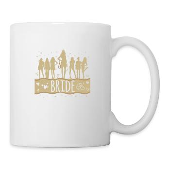 T-Shirt EVJF Junggesellinnenabschied Braut - Tasse - Weiß - Rechts