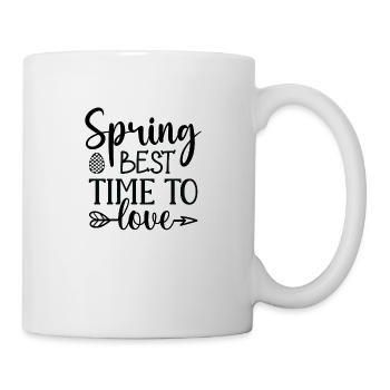 Spring best time to love - Tasse - Weiß - Rechts