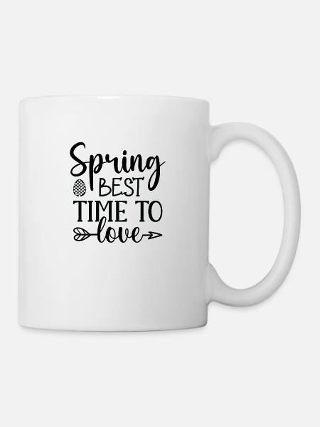 Le printemps est le meilleur moment pour aimer - Mug blanc - blanc