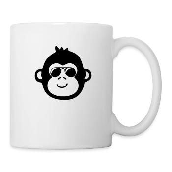 Monkey Cool - Mug blanc - blanc - Droite