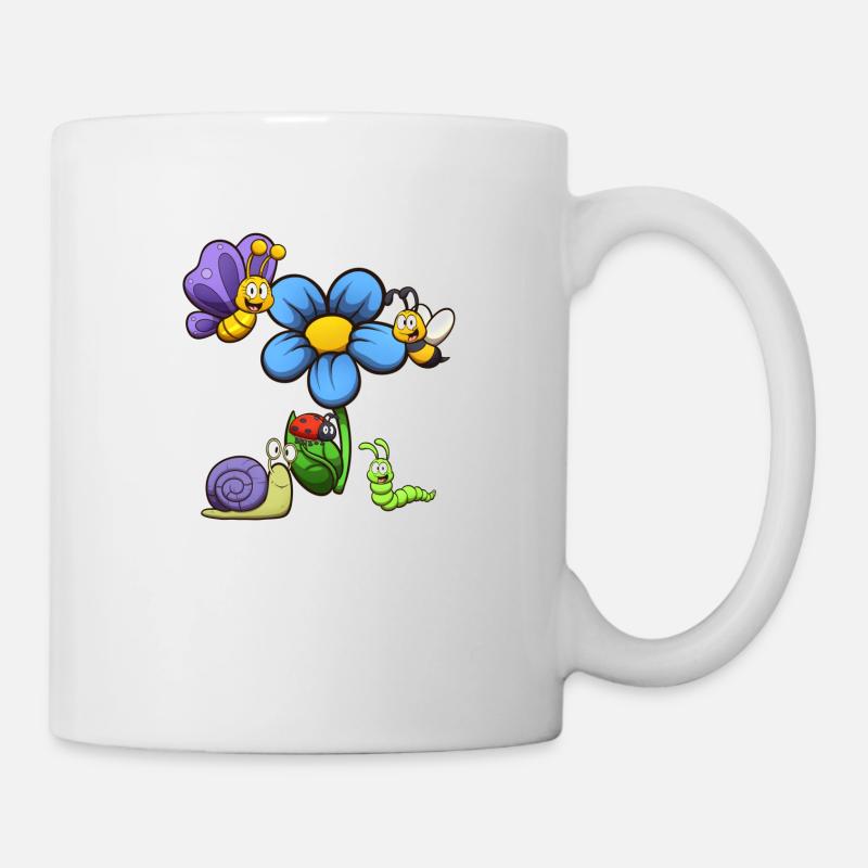 Cute Cartoon Insects - Mug - white